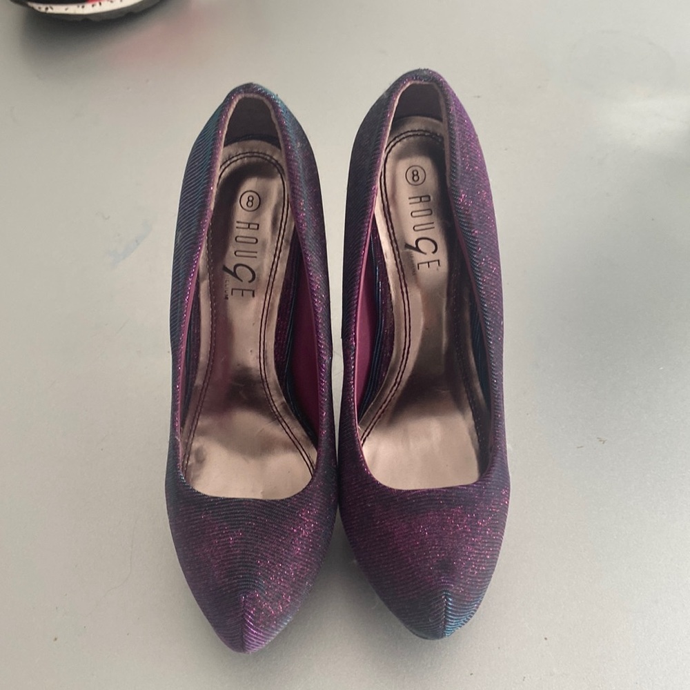 Purple blue a iridescent heels